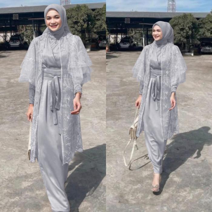 Ini Murah Gamis Lucianna Bahan Maxmara Velvet Cardi Tile Gaun Kondangan Modis Dress Remaja