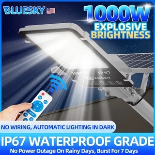 Lampu banjir solar cell 3000 watt mini kompak untuk teras rumah dan pagar taman