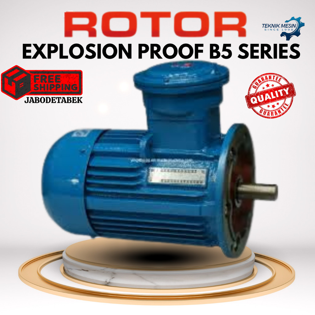 DINAMO EXPLOSION PROOF ELECTRIC MOTOR ROTOR 6P YB2100L-6 1.5KW / 2HP 3PHASE 220/380V B5