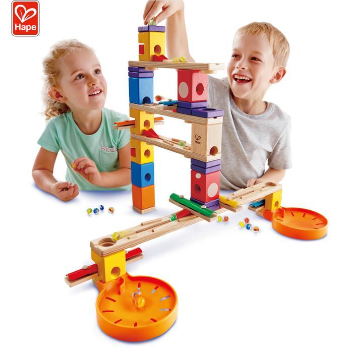 Hape Music Motion Marble Run Wooden Mainan Kayu Gundu Kelereng Marble
