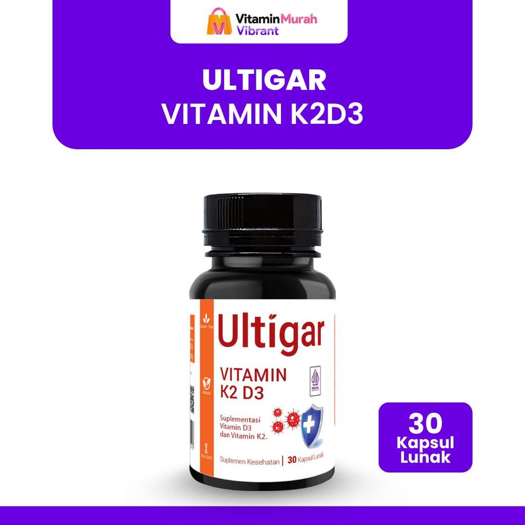 ULTIGAR VITAMIN K2 D3 SUPLEMEN KESEHATAN ISI 30 & 100 KAPSUL LUNAK