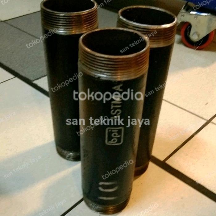 PIPA NEPEL BESI DRAT 1" INCH / PIPA NEPEL CARBON STEEL (PJG 15CM)