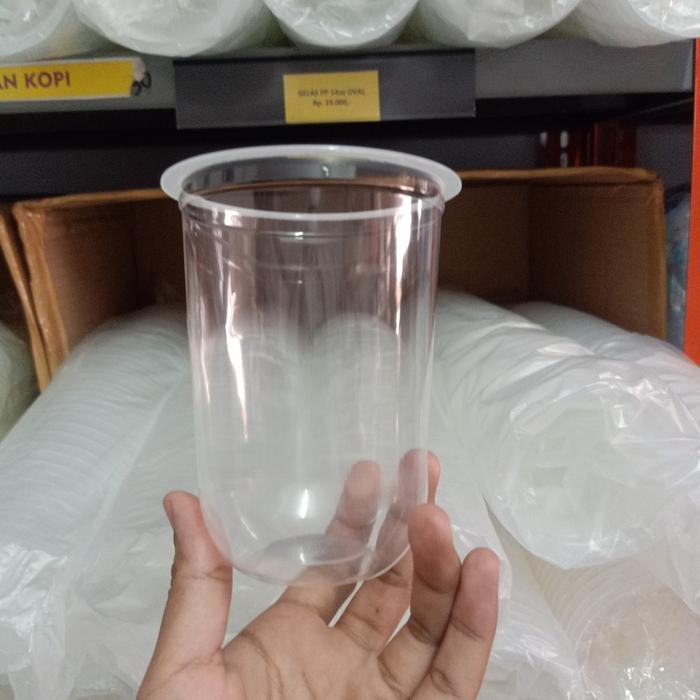 GELAS PLASTIK 16OZ CUP GELAS 16OZ OVAL BARUU