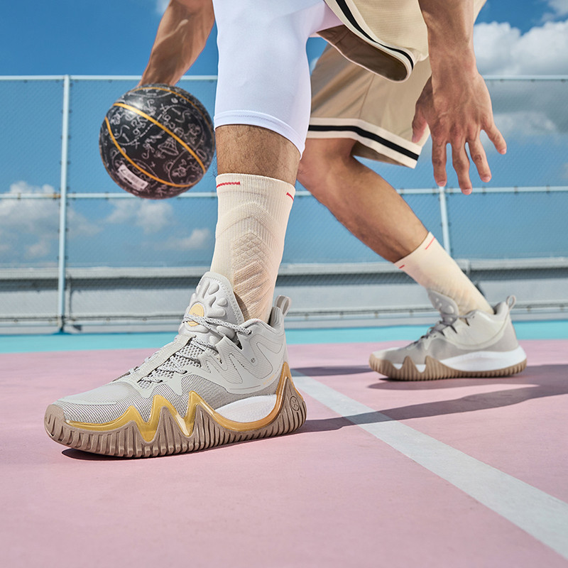 XTEP REAL COMBAT BASKETBALL SHOES FOR MEN AUTUMN SUPPORT SPORTS SHOES PROPULSIVE FORCE COMFORTABLE