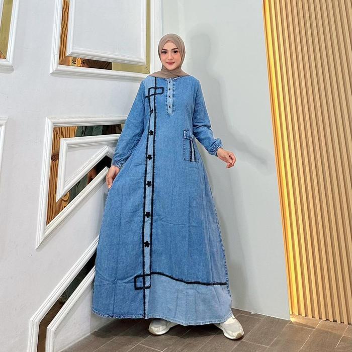 Adara Gamis Jeans Fashion Muslim Wanita