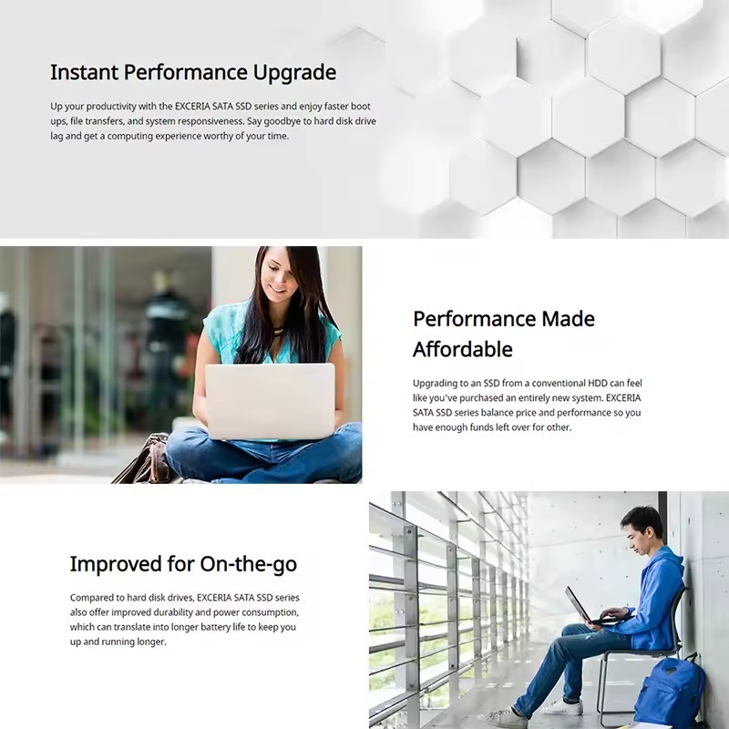 KIOXIA EXCERIA SATA SSD 240GB 480GB 960GB SSD Internal Solid State Disk For Laptop Desktop PC TLC