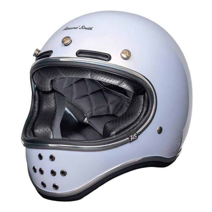 Howard Smith Bobber Retro Helm Full Face - Rose White