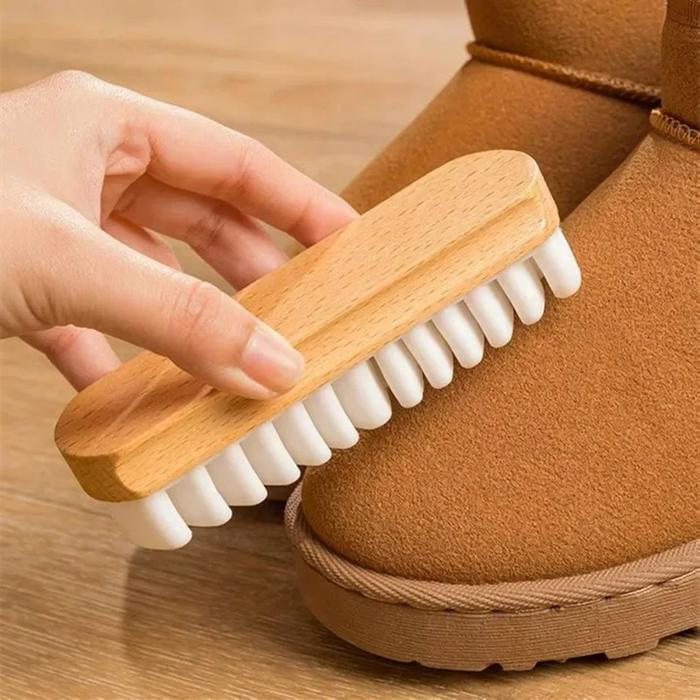 Leather Brush For Suede Boots Bags Scrubber Cleaner White Rubber Crepe Shoe Brush Household