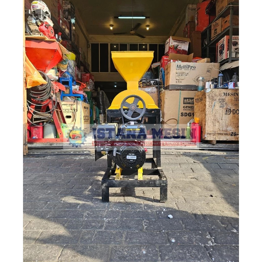 MESIN PENGHALUS PENEPUNG SEKAM PADI COMPLETE MESIN BENSIN YAMAMOTO