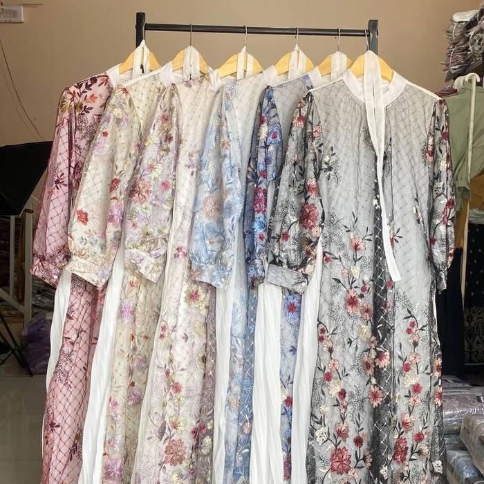 sakena Dress Kondangan - Baju Lebaran Gaun Pesta Brukat Wanita Dewasa Remaja Gamis Terbaru Cantik