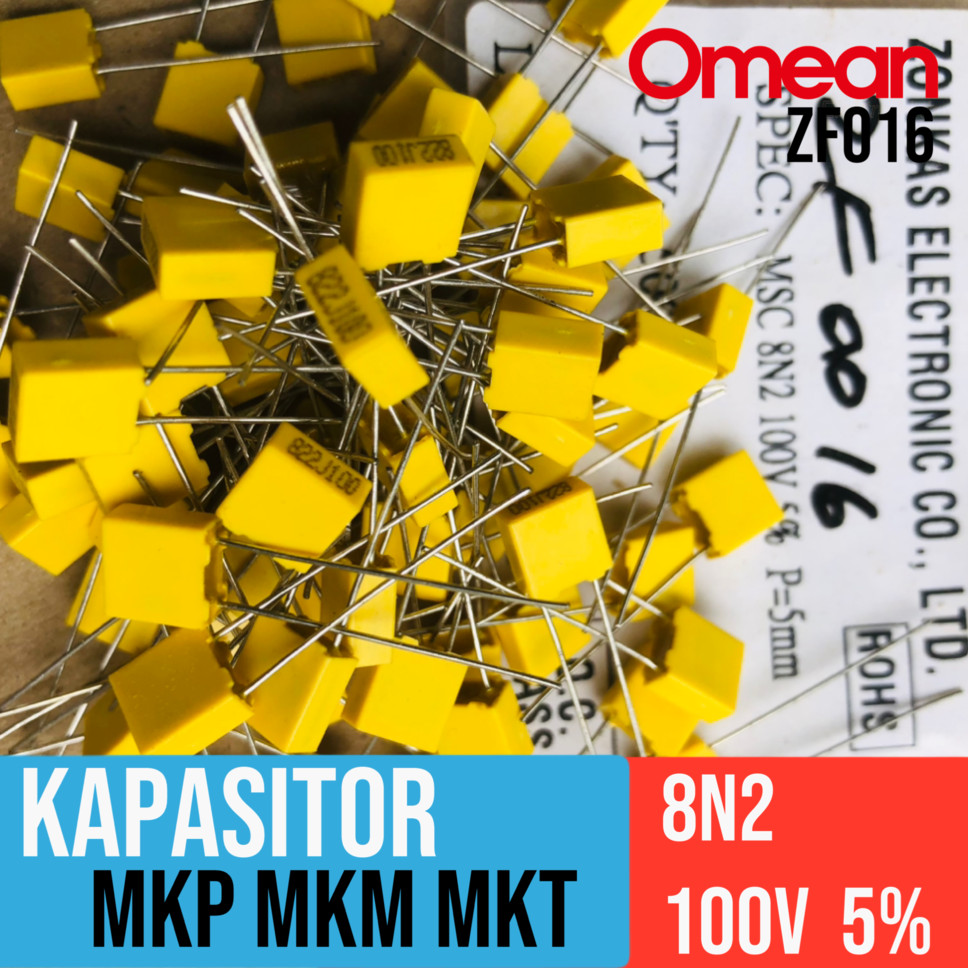 8N2 100V Kapasitor Film Zonkas MKM MKP MKT MEC  5% ROHS