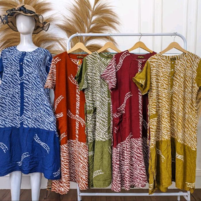 "New" Live Sale kode-A Daster Gamis Bahan Premium Tebal Wanita Busui [Harga Grosir] Batik Pekalongan