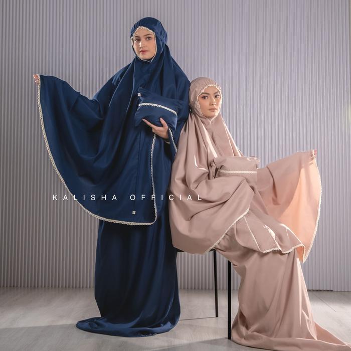 PREMIUM Kalisha - Alana Prayer Set Series Mukena Katun Polos Renda