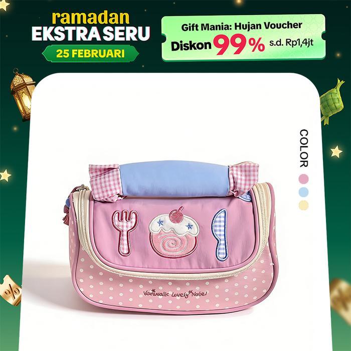 Chiyum Tas Make Up Wanita Dopamine Terbaru Penyimpanan Genggam Tas Kosmetik Cewek Aesthetic Banget