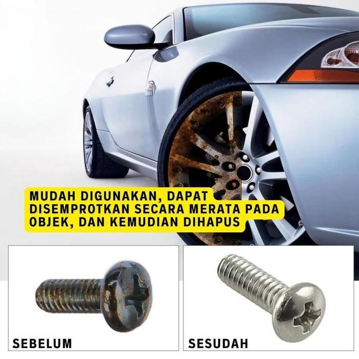 Cat Semprot Chrome Sapporo 350Ml Cat Chrome Stainless Anti Karat Tahan Panas Knalpot Motor Mobil