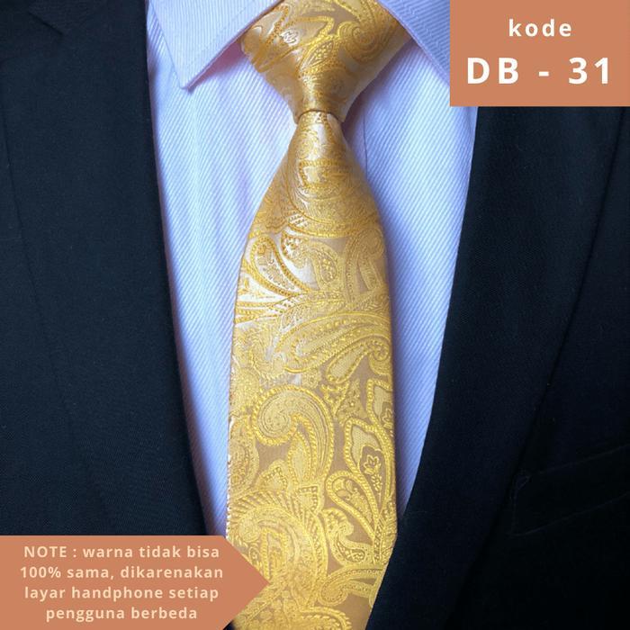 Dasi Kuning Motif Batik Untuk Dewasa Dasi Pesta Dasi Resmi