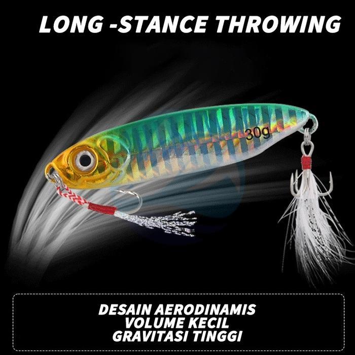 SAMSERS Metal Jig Umpan Pancing 7g/10g/15g/20g/30g 5pcs Paket Lure Casting Hampala Murah dengan Box