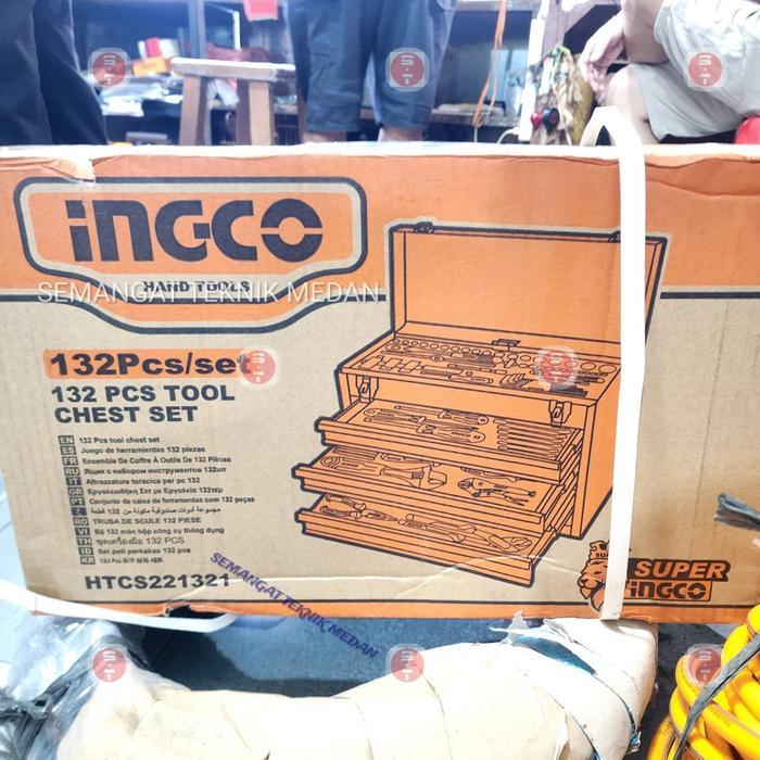 132pcs PERKAKAS MEKANIK TOOLBOX TOOLSET TOOL SET KIT INGCO HTCS221321