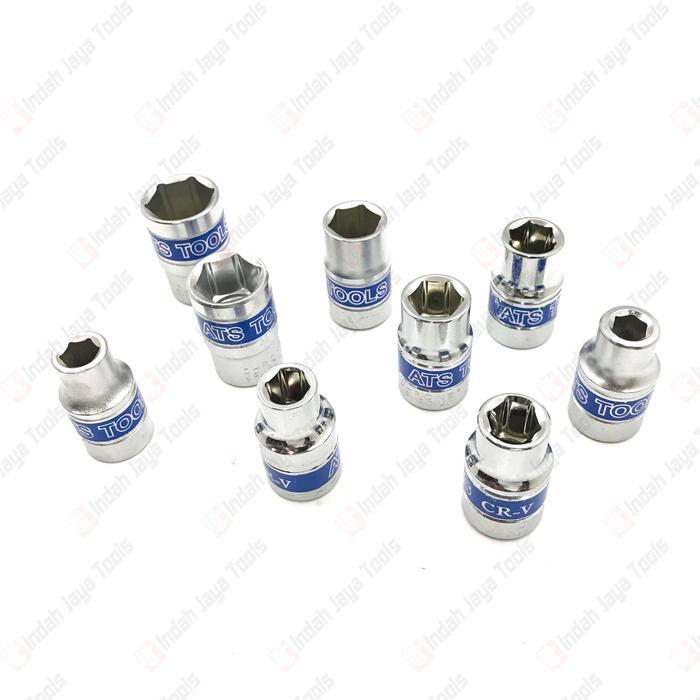 "New" ATS Mata Sok 1/2 inch 6 PT 8 9 10 11 12 mm - Kunci Sock Shock Socket