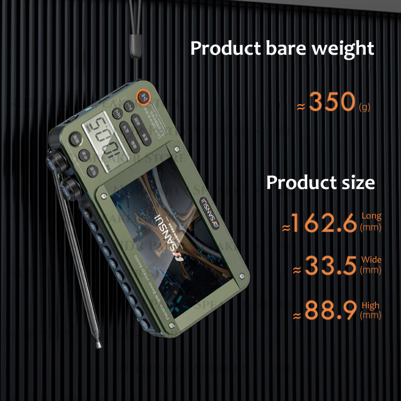 F50 Multi-band Receiver Portable Old-fashioned Rechargeable Radio Semiconductor Video Player