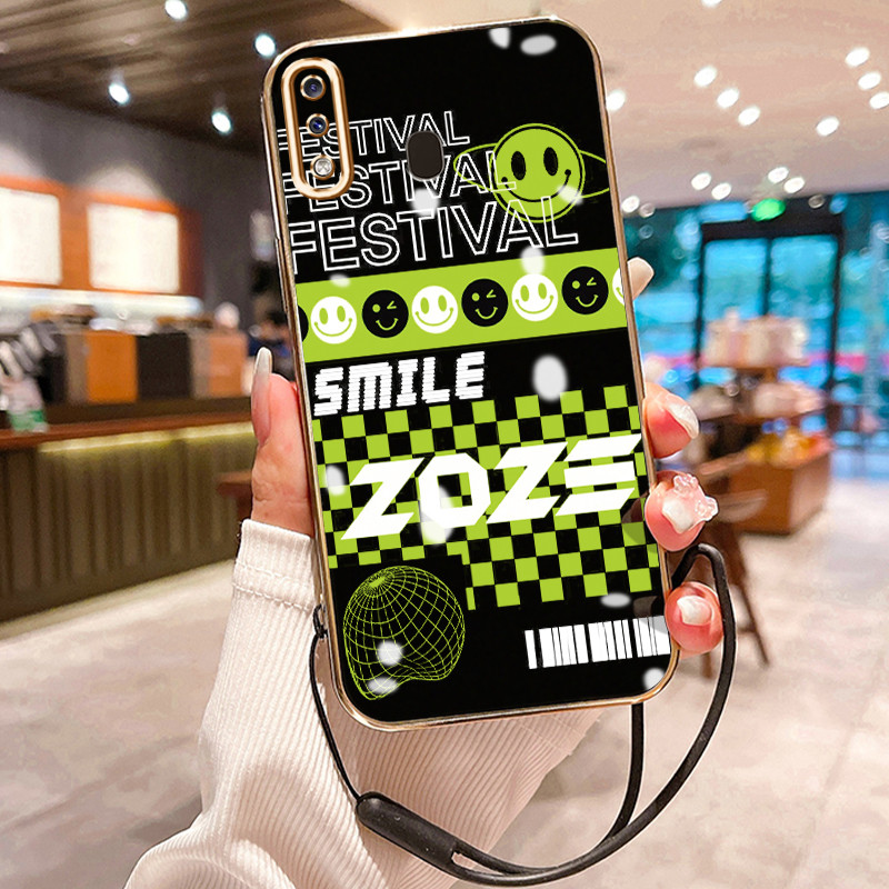 Casing Hp Untuk Samsung Galaxy A20 A30 M10s A20s A21s Case Orang trendi Hijau neon Penyepuhan Cesing