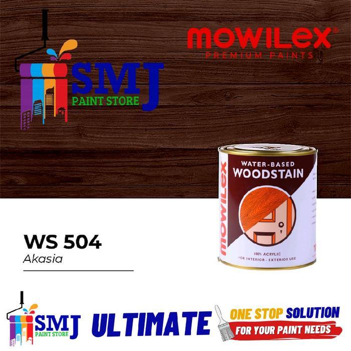 Cat Woodstain Kayu MOWILEX Water Based 504 Warna Akasia 1L