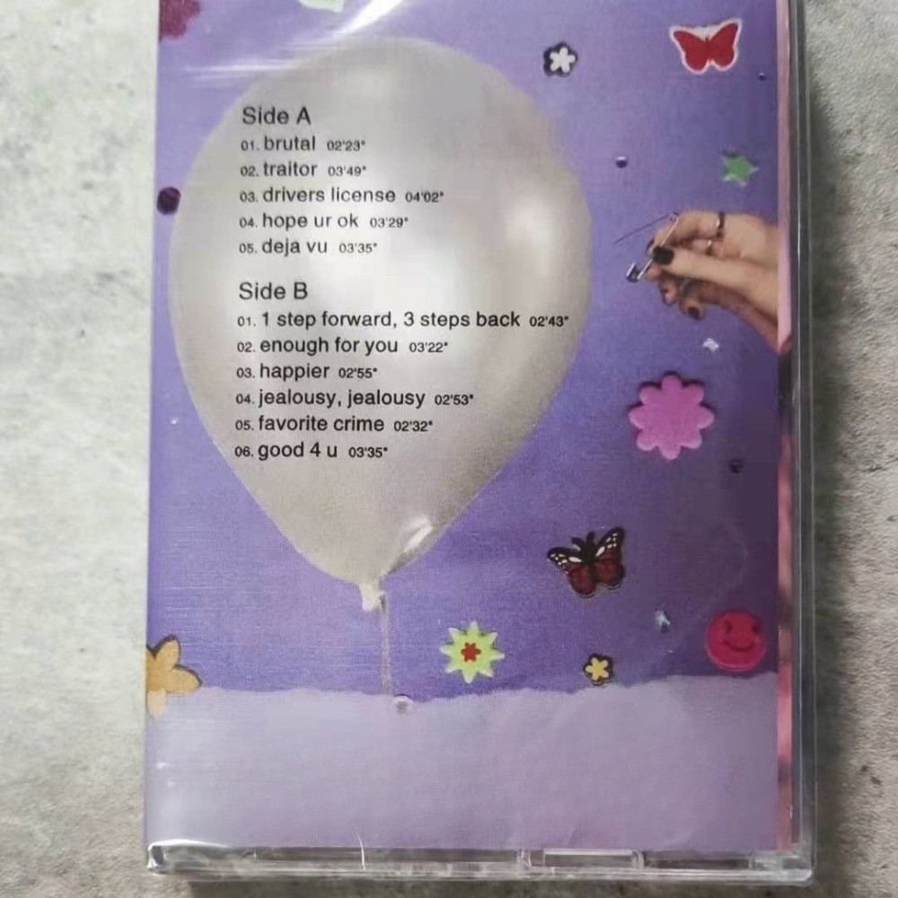 Olivia Rodrigo SOUR Tape Cassette Pop Rock Music Tape Nostalgic Audio Cassette Retro Style Music