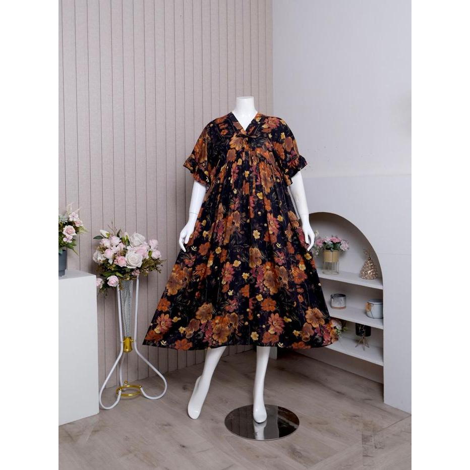 Best Seller Zoraya Daster New Kimono Panjang Dress Motif Premium Remaja Bumil Busui Terbaru Kekinian