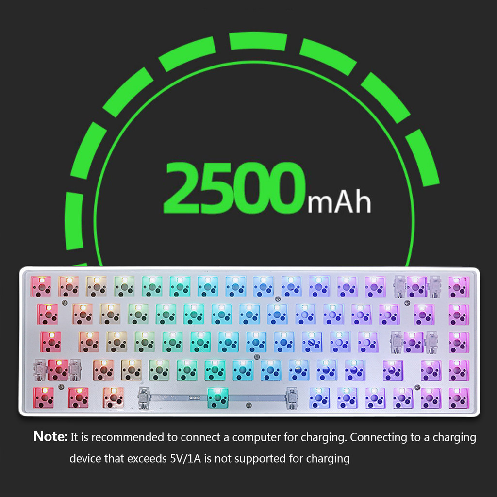 GKS68 Hot-swappable Mechanical keyboard kit 65% 3 Mod Bluetooth 2.4G Wireless keyboards Customized