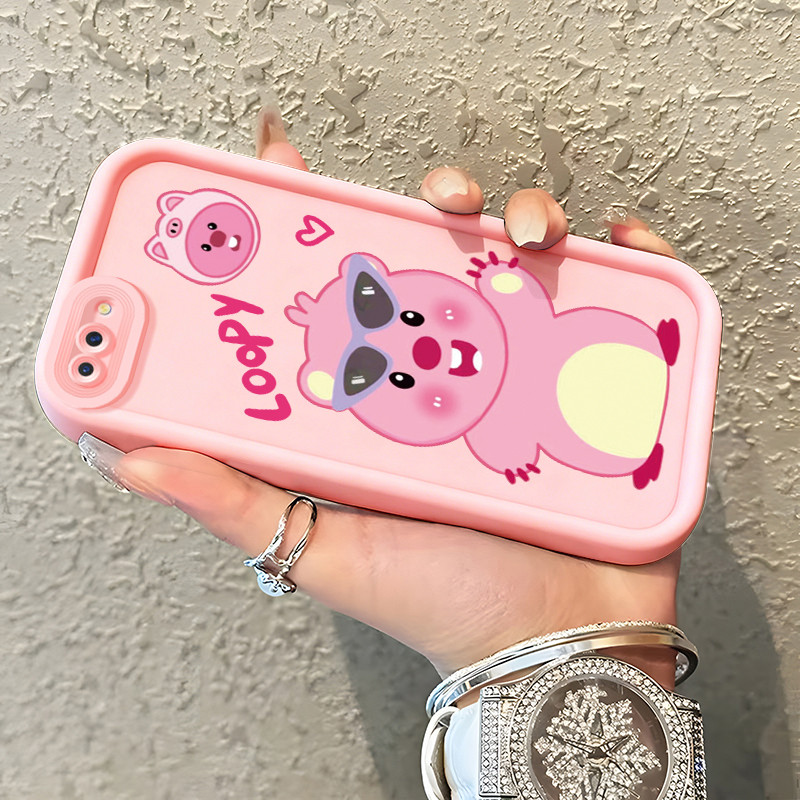 Casing Hp untuk OPPO A5 A3s A12E Reaalme C1 Realme 2 Case Berang-berang kecil berwarna pink Kasing s