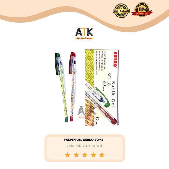 "New" Pulpen Kenko Batik Gel BG-16 atk
