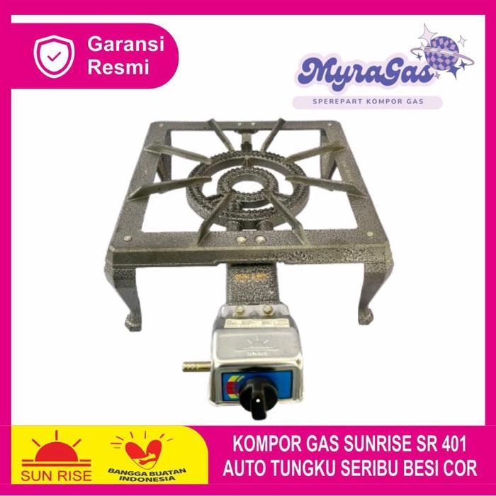 Kompor Gas Sunrise SR 401 Auto Besi Cor Meja