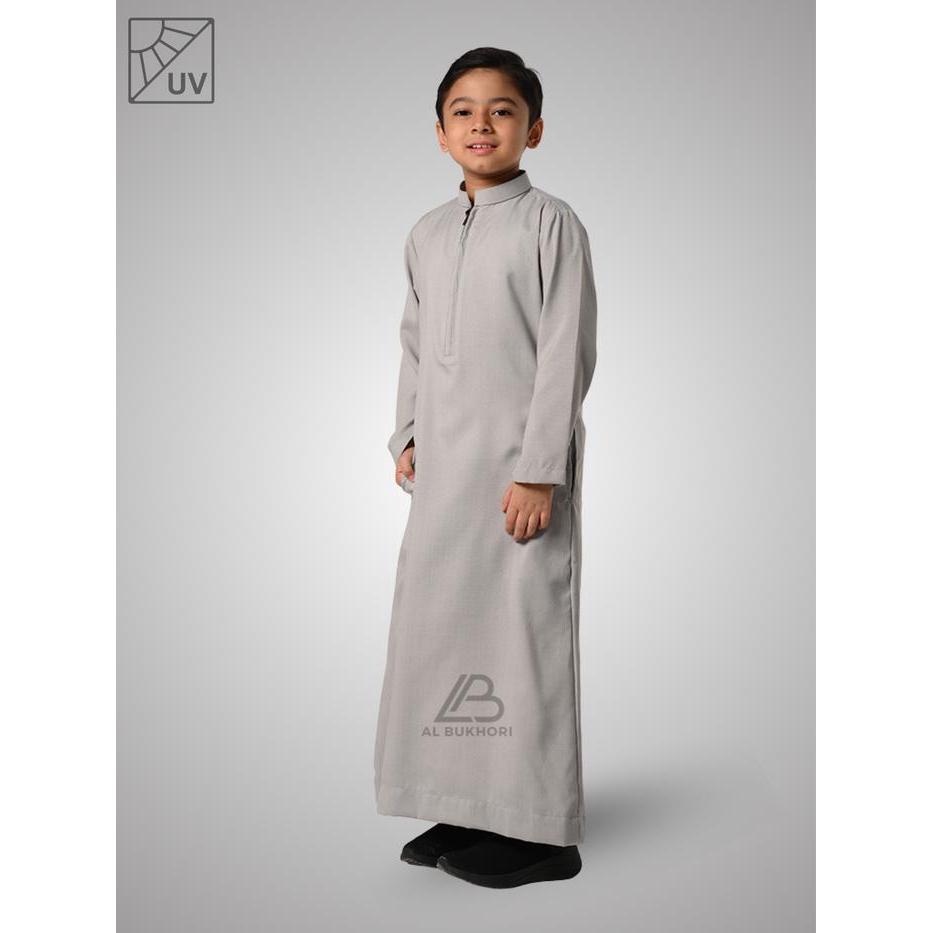 ASLI Al Bukh - ANTI UV Jubah Anak Gamis Laki Laki Thobe Premium 4 - 12 Tahun Lengan Panjang - Jubah