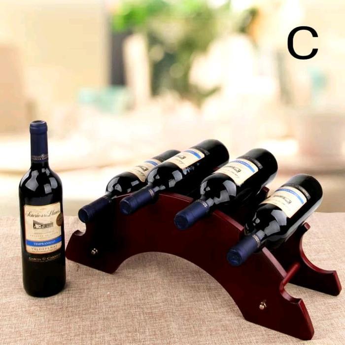 Terbaru! Rak Wine Bahan Kayu Tempat Wine Botol