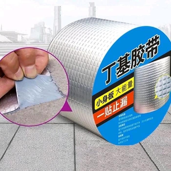 Tape Anti Bocor Lakban Foil Lem Butyl Perekat Isolasi Waterproof
