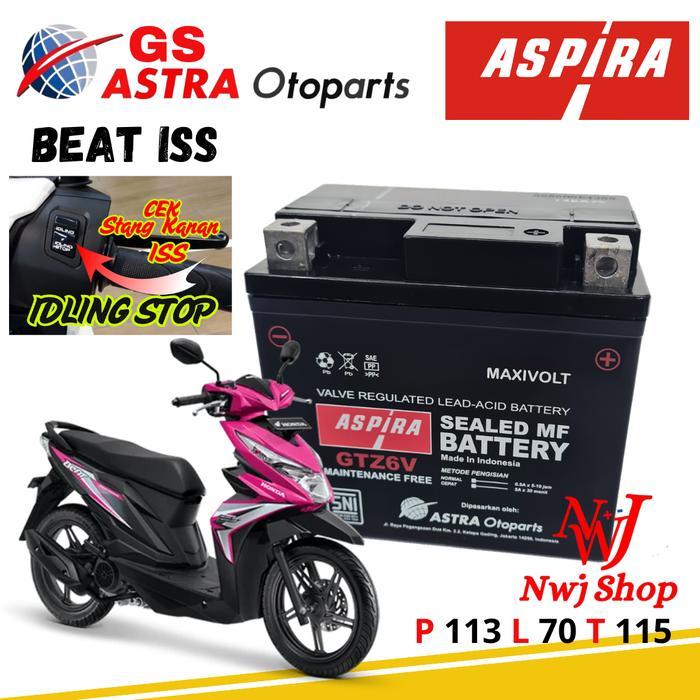 Aki Kering Aspira Gs Astra Beat Iss Vario 110 Iss Beat Street Iss Gtz6V Gtz7S Ytz6V Gs Mf