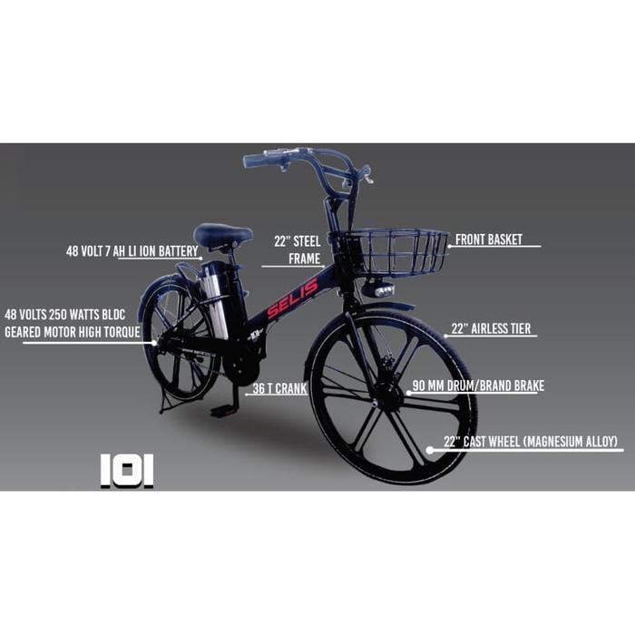 Sepeda Listrik Selis IOI ( Innovation Of Indonesia ) 250W 48V 7Ah