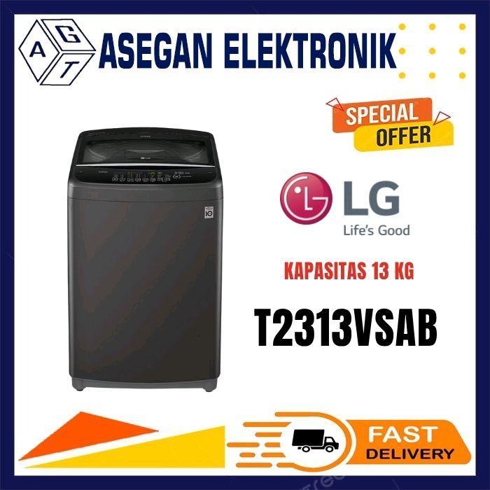 LG T2313VSAB MESIN CUCI TOP LOADING 13 KG INVERTER T2313 2313VSAB