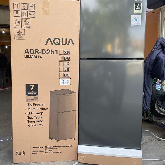 kulkas 2 pintu lemari es merek aqua politron