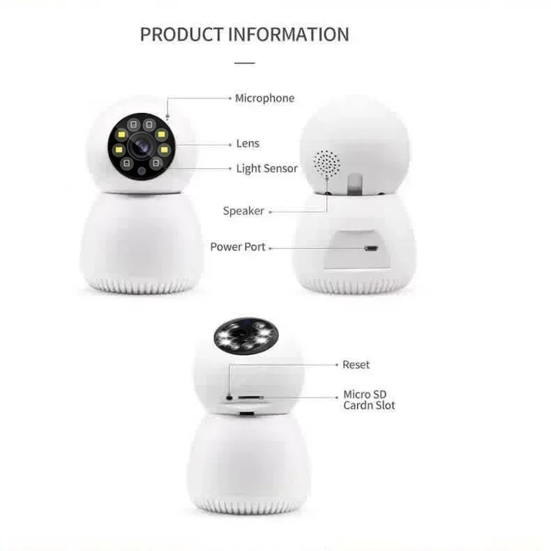 CARPBABA WIFI IP Camera 2MP YOOSEE ICSEE V380Pro YIIOT Surveillance Color Night Vision Security