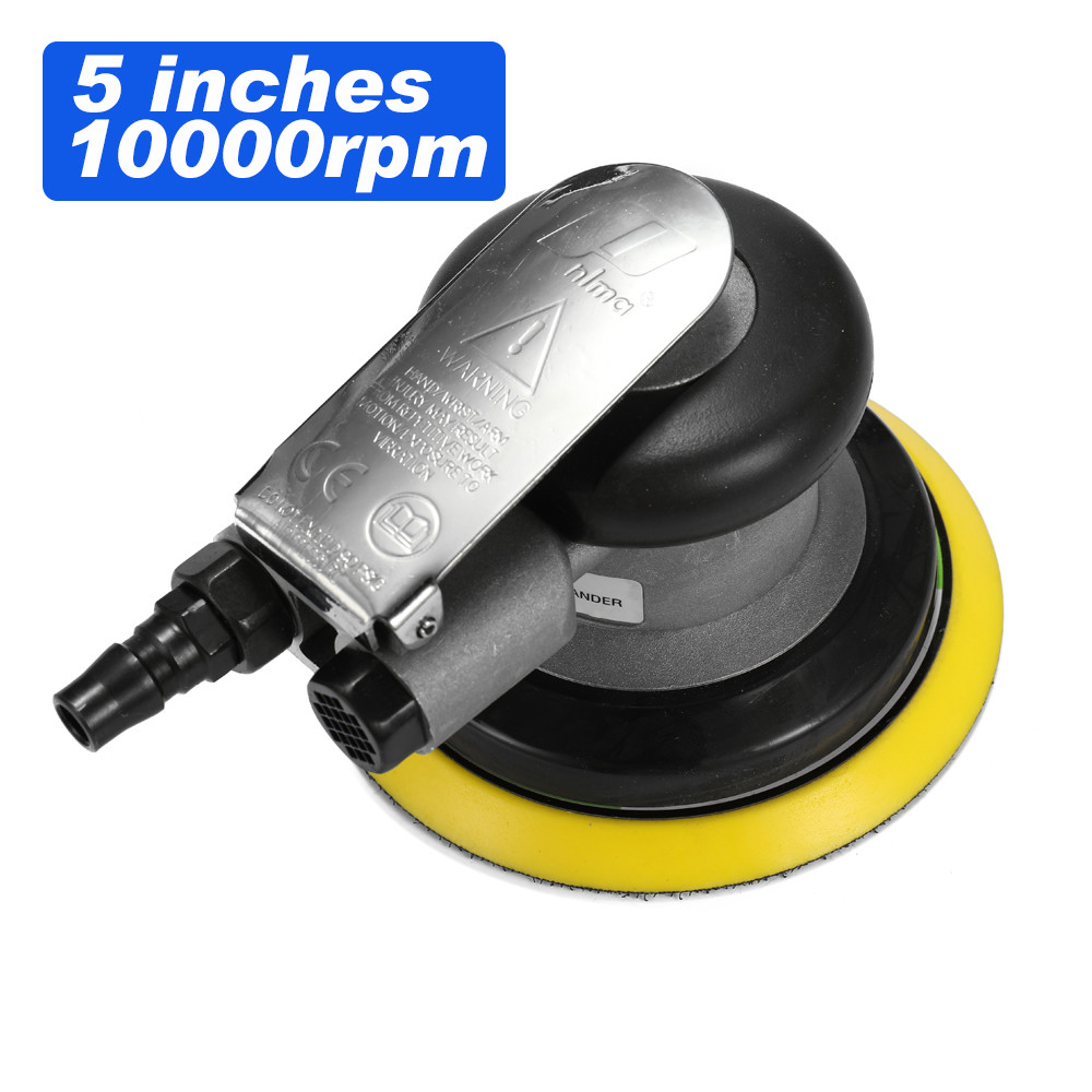 KKmoon Pneumatic Sander Vacuum Air Sander Self-Vacuum Palm Orbital Sander Grinder Polisher Alat Mesi