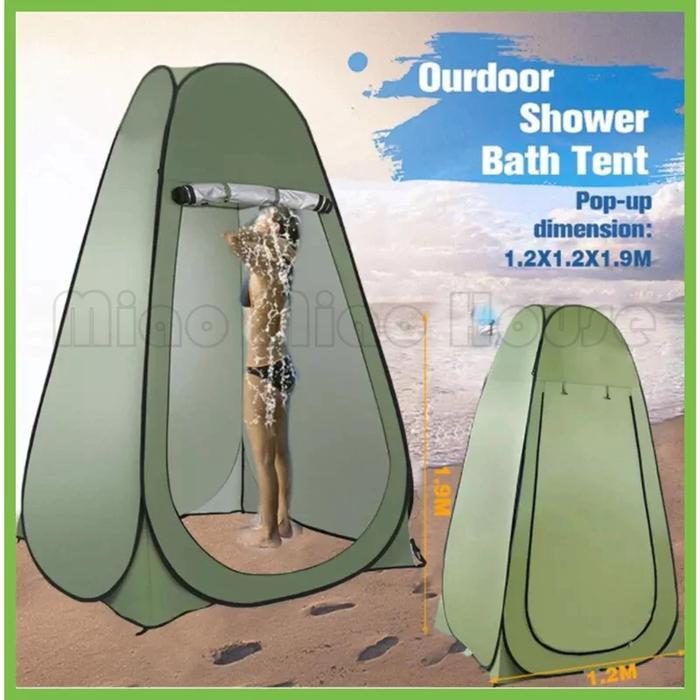 Tenda Mandi Luar Ruangan Portabel Mudah Dipasang - Tenda Privasi Ruang Ganti - Outdoor, Camping
