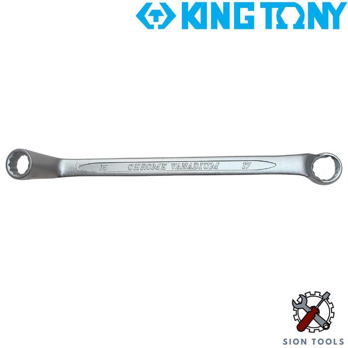 KING TONY KUNCI RING 16X17 / 75 OFFSET RING WRENCH