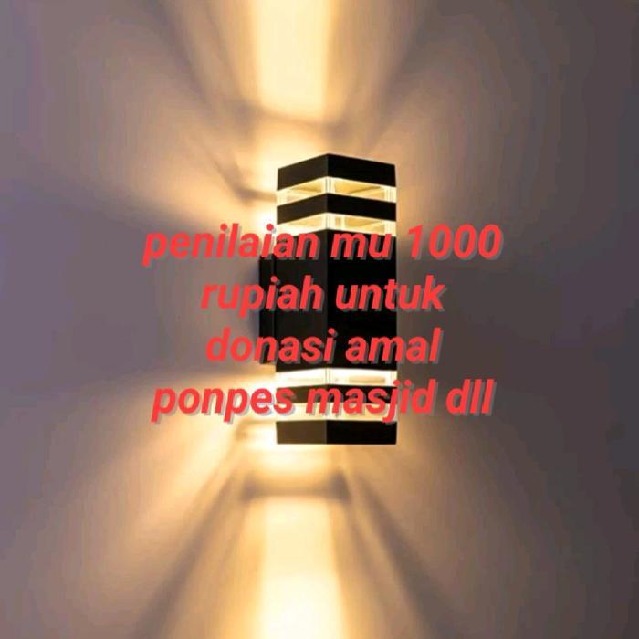 Lampu Kotak Dinding Teras Tembok Tempel Pilar Tiang Rumah Minimalis Lampu Teras Ukir Pvc- Lampu Hias
