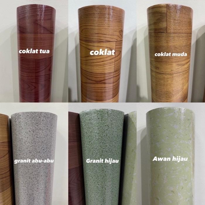 N3W KARPET VINYL LANTAI IMPORT MOTIF KAYU / MARMER LEBAR 2m 2 meter