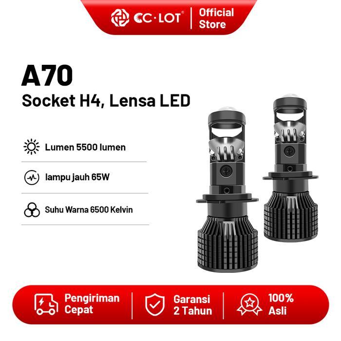 Cclot Lampu Depan Mobil & Motor A70 65W H4 5500 Lumen 6500K Garansi 2 Tahun Ganti Baru Kipas