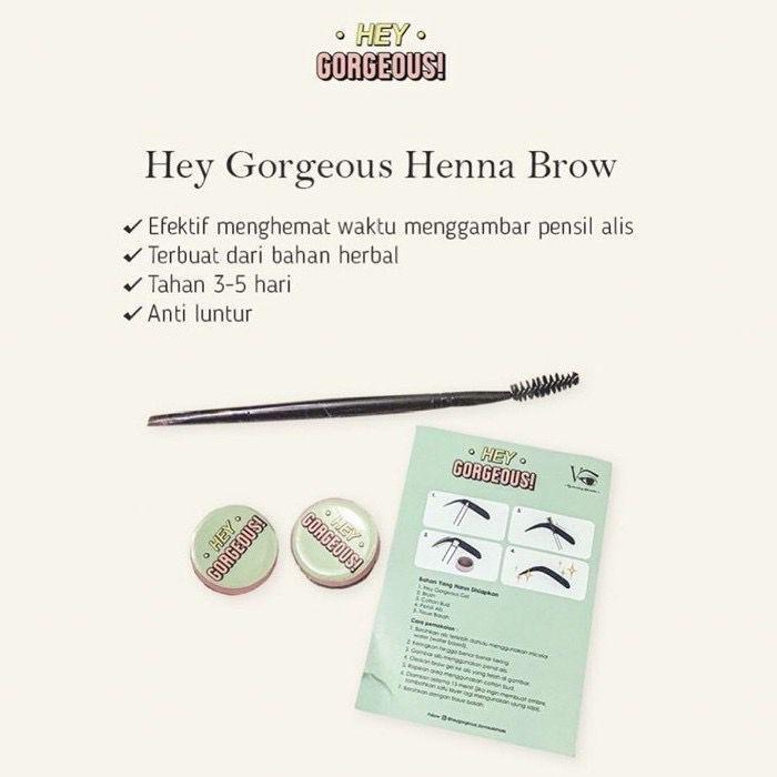(COD) HEY GORGEOUS Henna Alis Hey Gorgeous / Set Brow Henna Halal