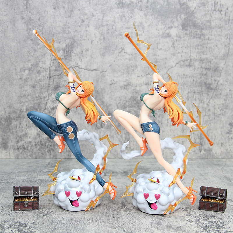 One Piece IU Popmax Nami Anime Figure Girl GK Model Straw Hat Crew Collectible Gift Kaws