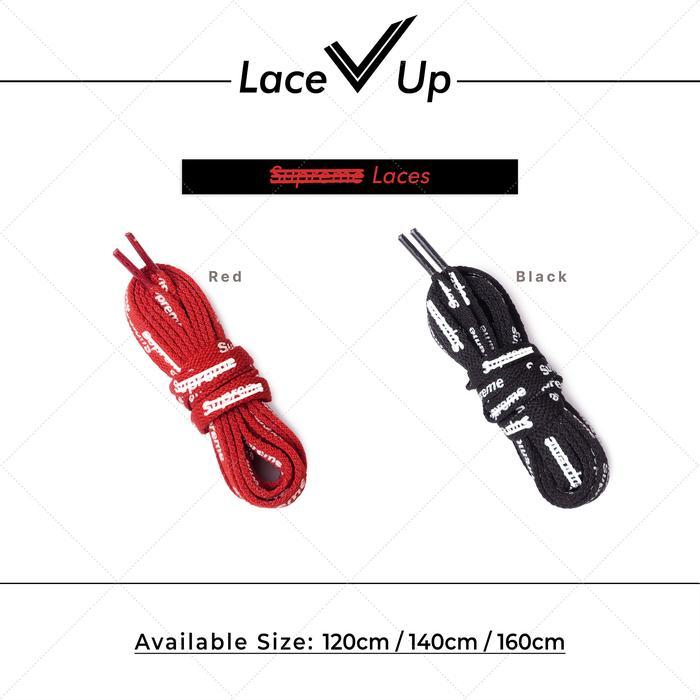ORIGINAL Tali Sepatu Flat 8mm Supr*me Shoelaces SUP Laces READY STOCK