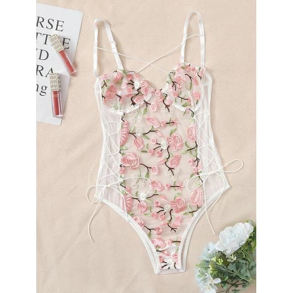 Sexy Lingerie Bodysuit lingere open cocth seksi transparan sexy hot